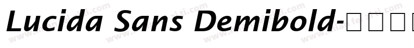 Lucida Sans Demibold字体转换